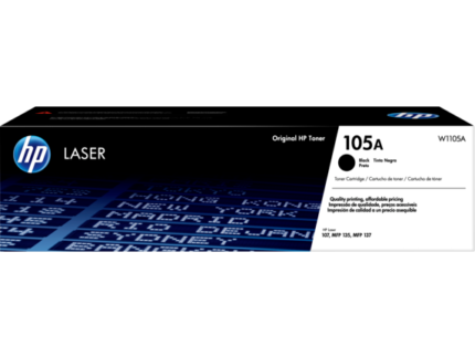 Cartucho de tóner láser original HP 105A negro
